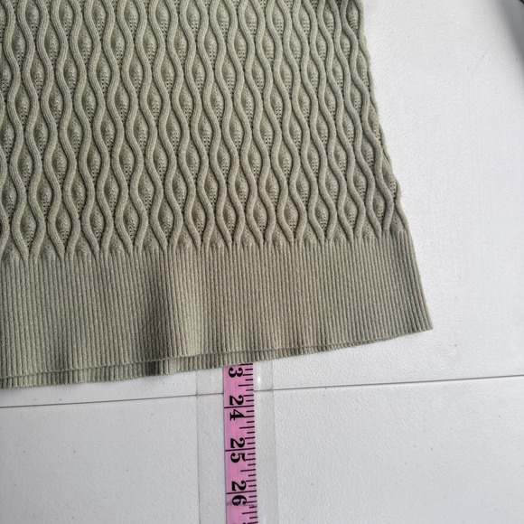 Tahari Sweater Womens M Pullover Long Sleeve Lightweight Stretchy Cotton Neutral - Picture 9 of 9